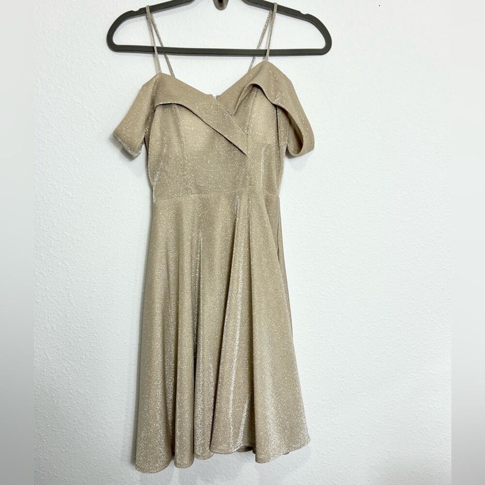 Glitter Metallic Short A- line Party Dress size xs - Picture 5 of 9